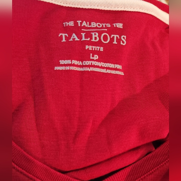 Women's Talbots Red Tee, Size L/P - Picture 2 of 8